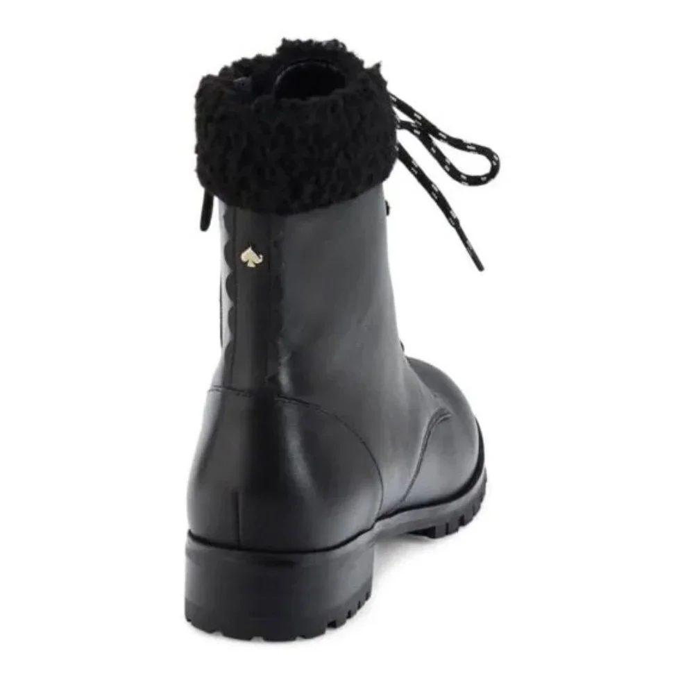 Kate Spade New York Rafferty Faux Fur Trim Combat Boots